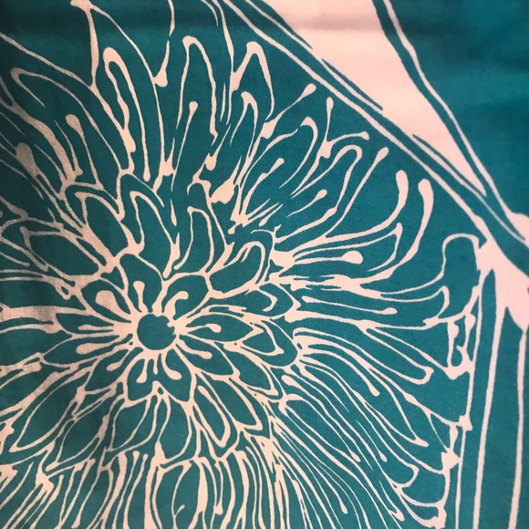 Ann Taylor Petites Lined Halter A Line Dress, Size: 0P, Color: Turquoise & White - Picture 6 of 10